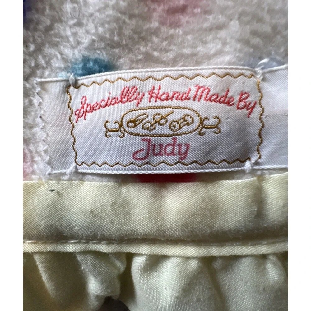 Baby Blanket Hand Made Embroidered Reversible Ruffled Edge Happi Woodland Quilt‎